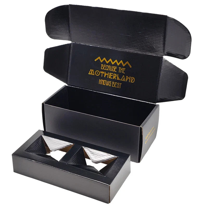 China Wholesale High Quality Custom Printed Black Corrugated Cardboard Packaging Mailer Box for Men'S Polo T Shirt