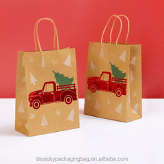 Eco-Friendly Uncoated Kraft Paper Bag - 100% Biodegradable Shopping Bag Without Plastic Liner