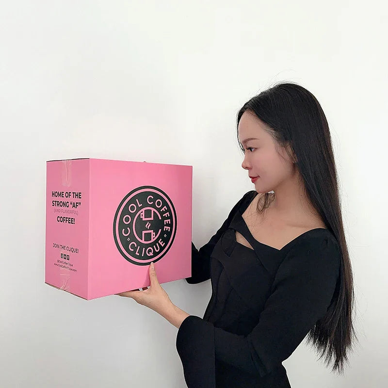 Wholesale Recyclable Corrugated Cardboard Delivery Emballage Carton Package Black Packaging Carton Box for Pack Carton Sale