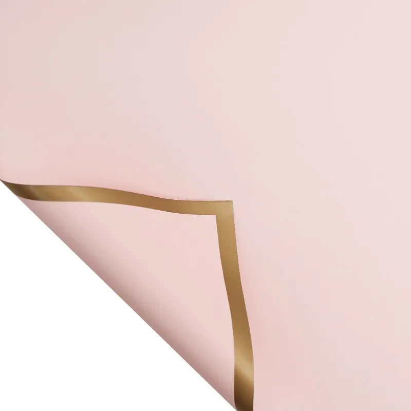 Korean Bouquet Wrapping Paper Flower Phnom Penh Jelly Film Waterproof Translucent Gold Edge Luxury Wrapping Paper for Flowers