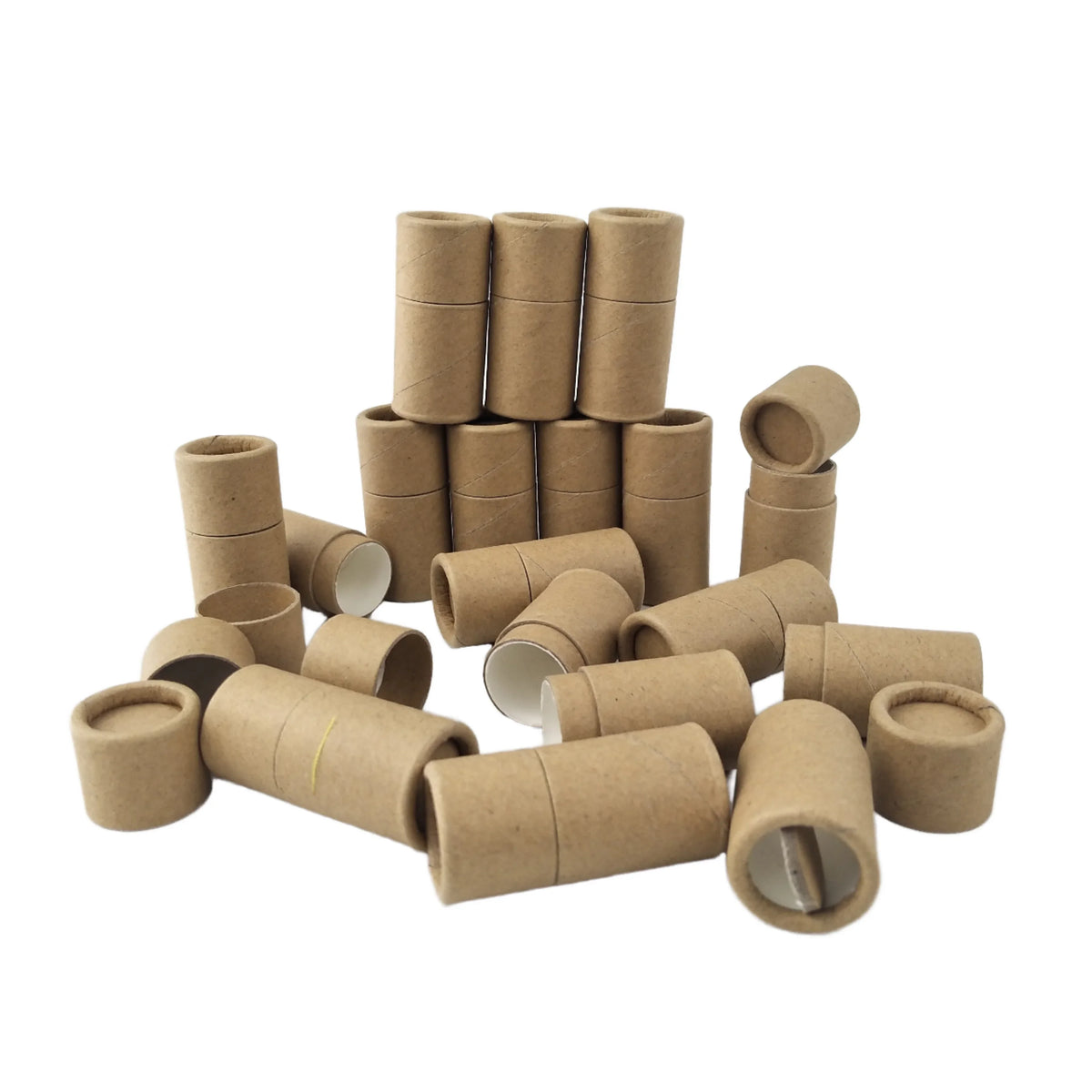 Custom Printed Bio-Degradable Kraft Cardboard Packaging for Cosmetic Lipstick and Lip Balm Push-up Paper Tube