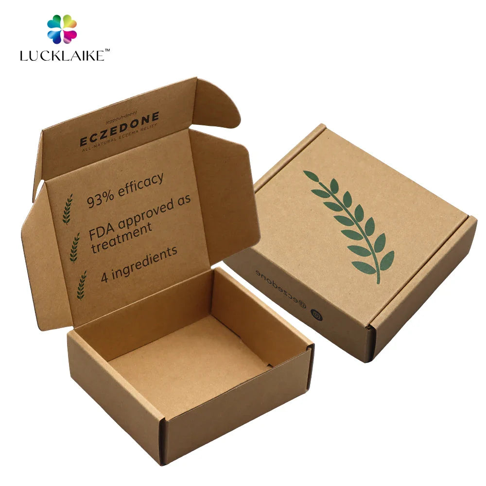 Custom Corrugated Recycled Brown Kraft Paper Folding Scarf Hat Pillow Socks Brand Carton Gift Boxes Package for Shipping