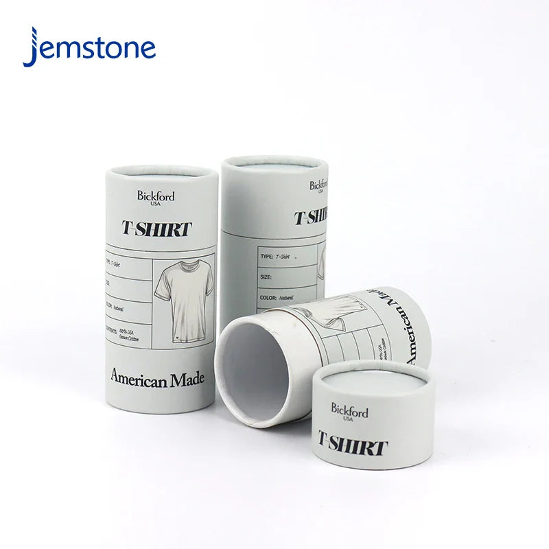 Custom Eco-Friendly Luxury Underwear Cylinder Packaging Socks Cardboard Tube Kraft T-shirt Paper Tube for Clothing