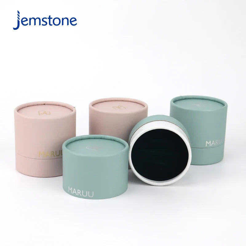 Wholesale Custom Printed logo Luxury Kraft Simple High-end Tea Coffee Perfume Paper Tubes Candle Round Cardboard Tube Packaging