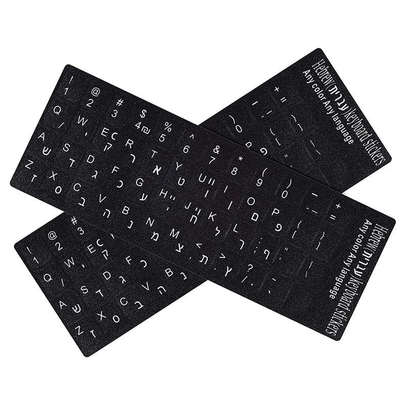 Laptop Keyboard Stickers Custom Language Azerty Keyboard Letter Stickers Spanish Arabic French PC Universal Keyboard Stickers