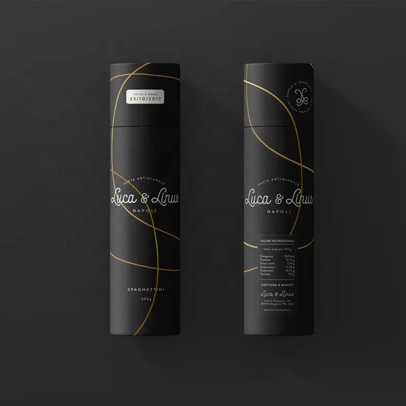 Custom Biodegradable Kraft Cylinder Box Craft Coffee Wine Cardboard 50ml 100ml Tube Packaging