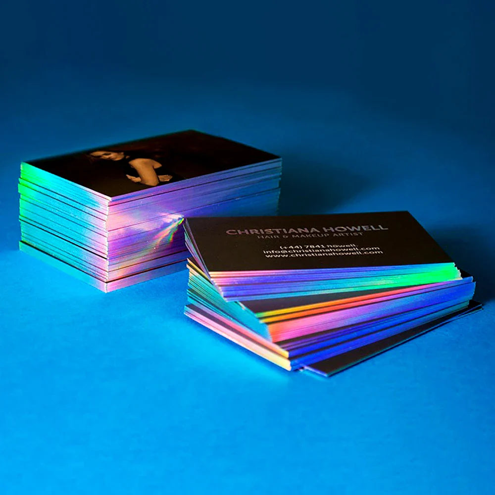 Custom Logo Luxury Black Gold Foil Edge Business Card Golden Border Name Card for Middle East Salon Spa Business