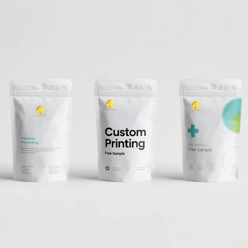 Pharmacy Medical Matte White Package Stand up Pouch Matte Plastic Bag for Pill Case Medicine Packaging Bag