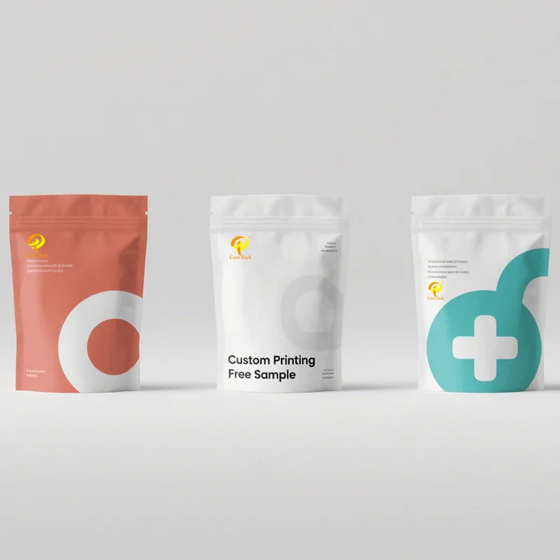 Pharmacy Medical Matte White Package Stand up Pouch Matte Plastic Bag for Pill Case Medicine Packaging Bag