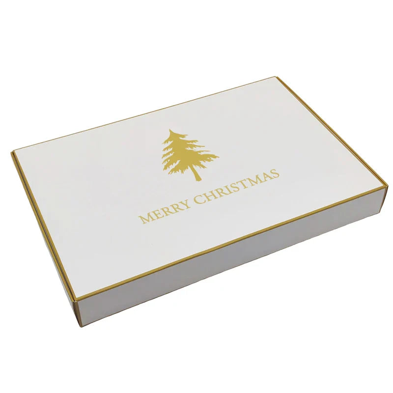 Custom Christmas Cookie Donut Cake Food Chocolate Gift Bule Shipping Cardboard Coated Paper Mailer Boxes With Logo Packaging
