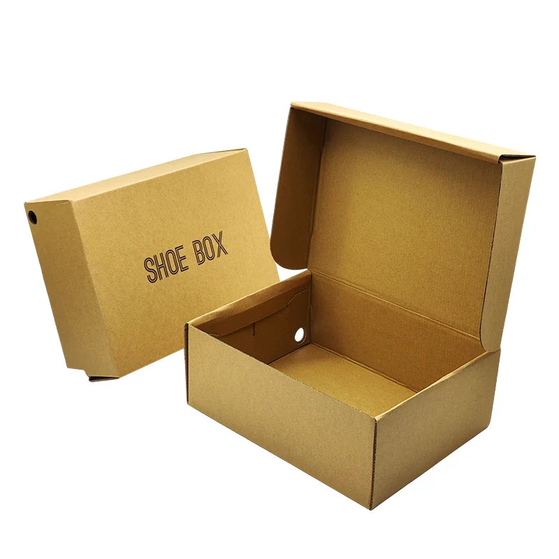 Custom Designer Packing Luxury Plain Display Kraft Paper Foldable Cardboard Sports Boxing Shoe Boxes Packaging With logo
