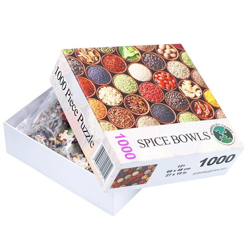 Print Personalized Brain Game 500&1000 Pieces Adult Jigsaw OEM 1000pcs Large Custom Puzzles