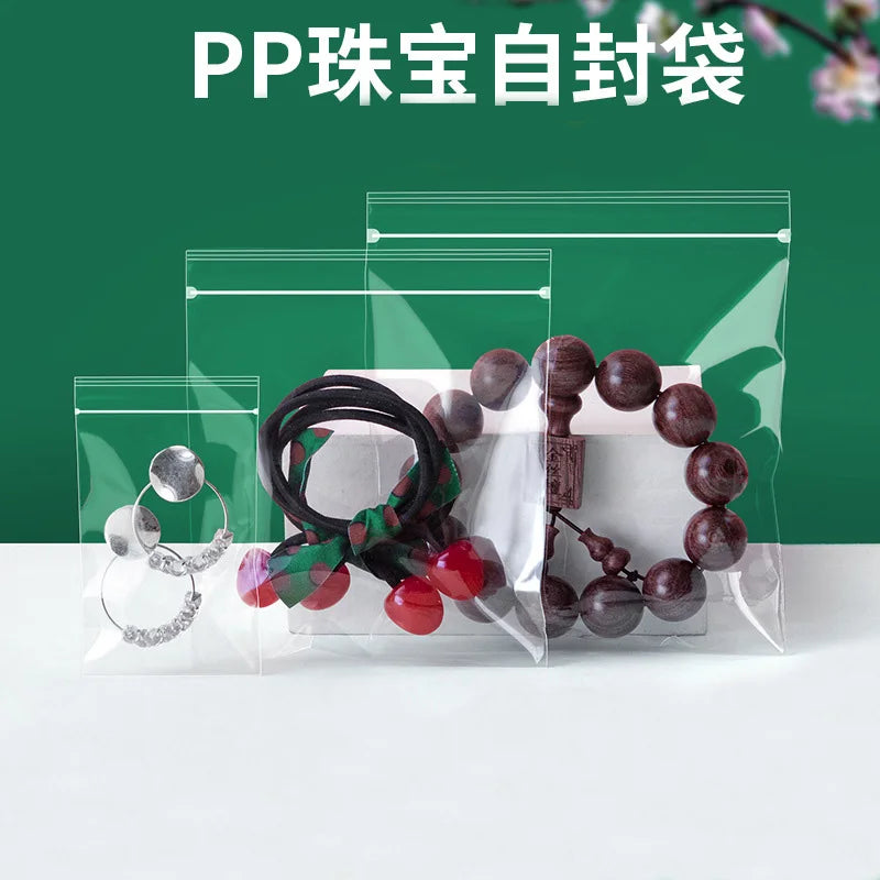 Custom Wholesale Printed Cheap LDPE/HDPE Jewelry Packaging pp Plastic Transparent Zipper Zip Lock Bag