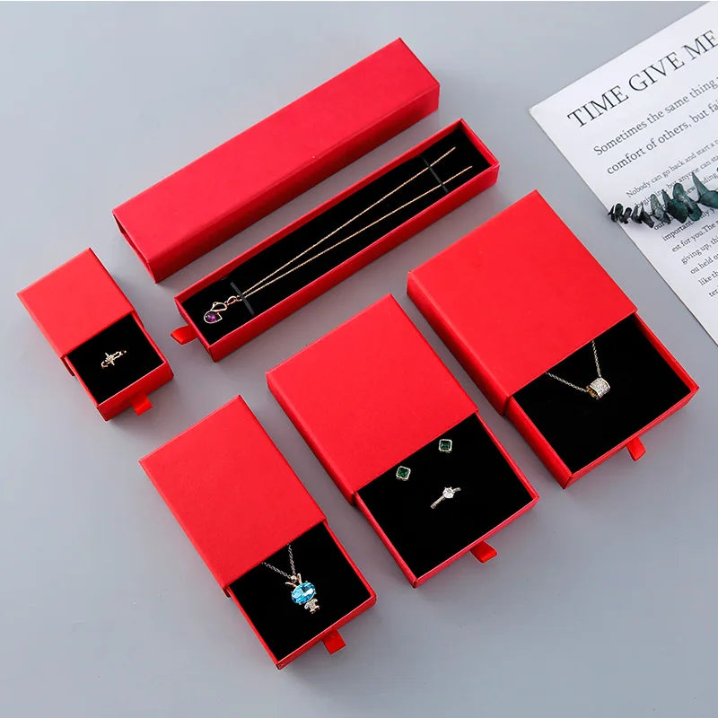 High Quality Paper Cardboard Jewelry Gift Boxes Colorful Paper Sliding Drawer Cardboard Box Drawer Box Sliding Gift