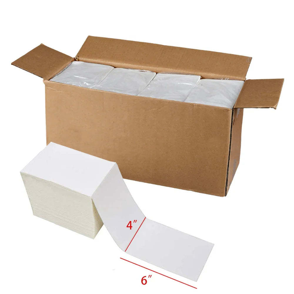 Wholesale Waterproof Oilproof Roll A6 Waybill Adhesive Paper 100x150 White Direct Thermal Shipping Label 4x6 Thermal Sticker