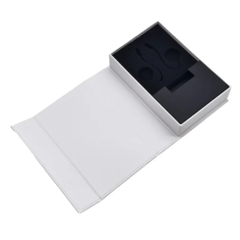 Luxury Custom Paper Gift Magnetic Boxes Rigid Wireless Earbuds Package Magnet Box Packaging With Eva Foam Insert