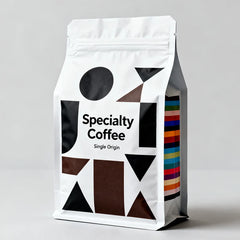 Custom Tea Coffee Quad Square Bottom Plastic Mylar Foil Eight Side Sealing Bags With Valve and Zipper