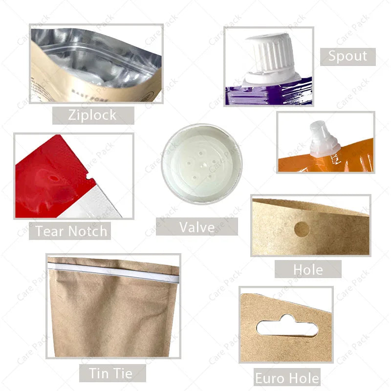 Small Resealable Empty Fish Baits Worm Laminated PE&PET Self-sealing Blank Packaging Bags