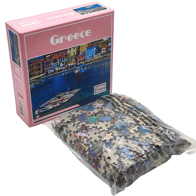 Wholesale Custom Puzzle Manufacturers Personalized IQ Sublimation Blank Jigsaw Puzzle Games Box 1000 Piece for Kids Adulte