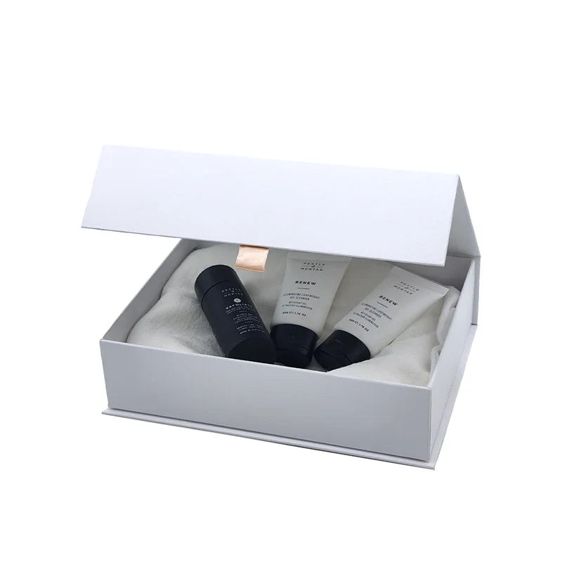 Customized White Eyelash Jewelry Rigid Foldable Cardboard Closure Magnetized Gift Boxes Packaging Wholesale With Magnetic Lip