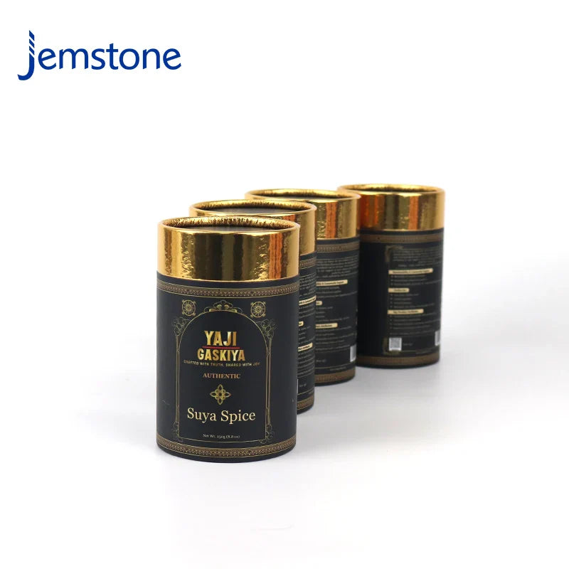 Custom Luxury Food Perfume Bottle Box Cylinder Coffee Tea Candle Paper Tube Kraft Cardboard Tube Spice Powder Packaging