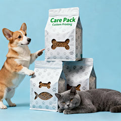 Wholesale Animal Feed Bags Large Capacity Cat Litter Flat Bottom Dog Pet Dry Food Bag With Zipper