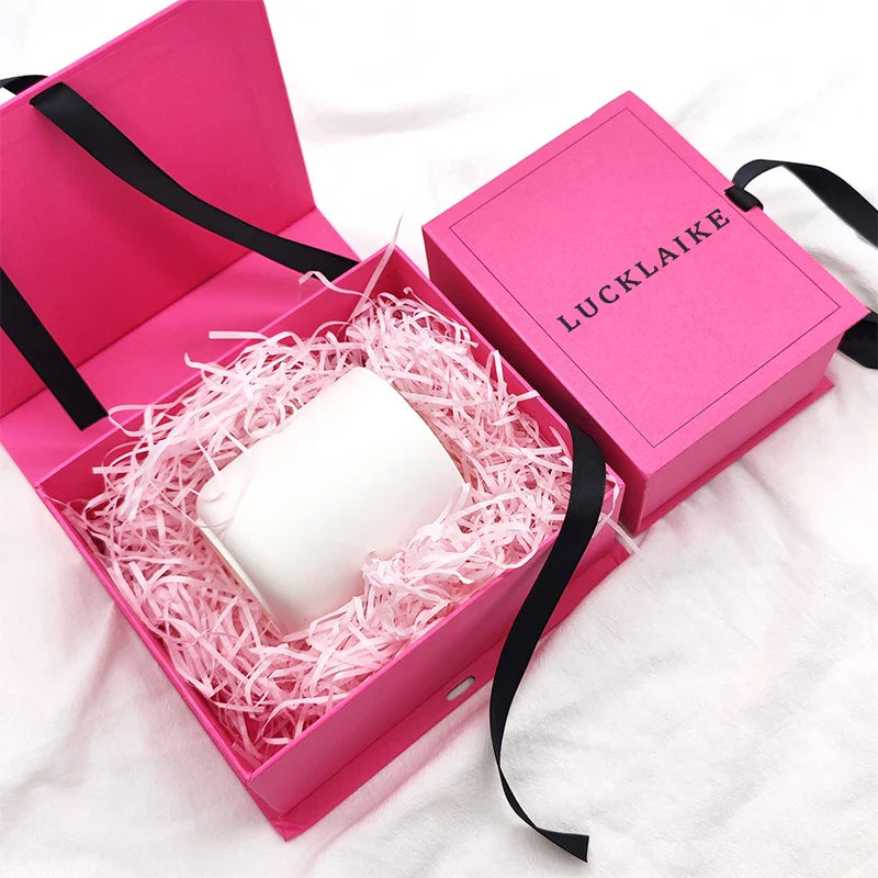 Custom Rigid Book Shaped Coffret Cajas Cardboard Packaging Paper Box Cadeau with Ribbon Boxes for Packiging