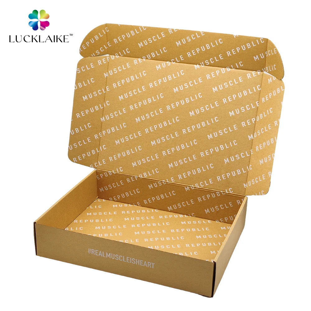 Custom logo Brown Mailer Gift Cosmet Box Corrugated Kraft Mailing Package Paper Carton Box Packaging Shipping Box with logo