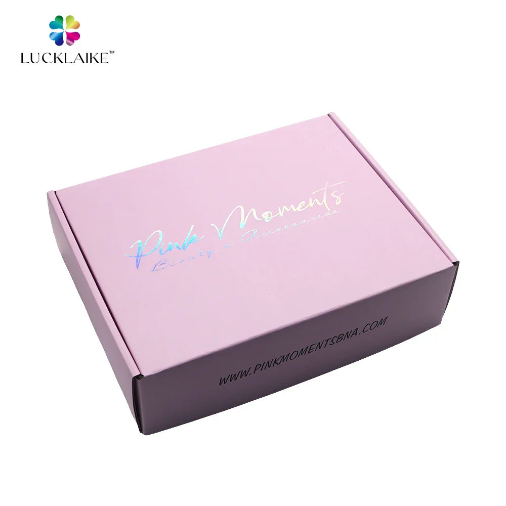 Customize Holographic Branded Cosmetics Cajas Personalizadas Corrugated Mailing Packaging Boxes with Custom logo