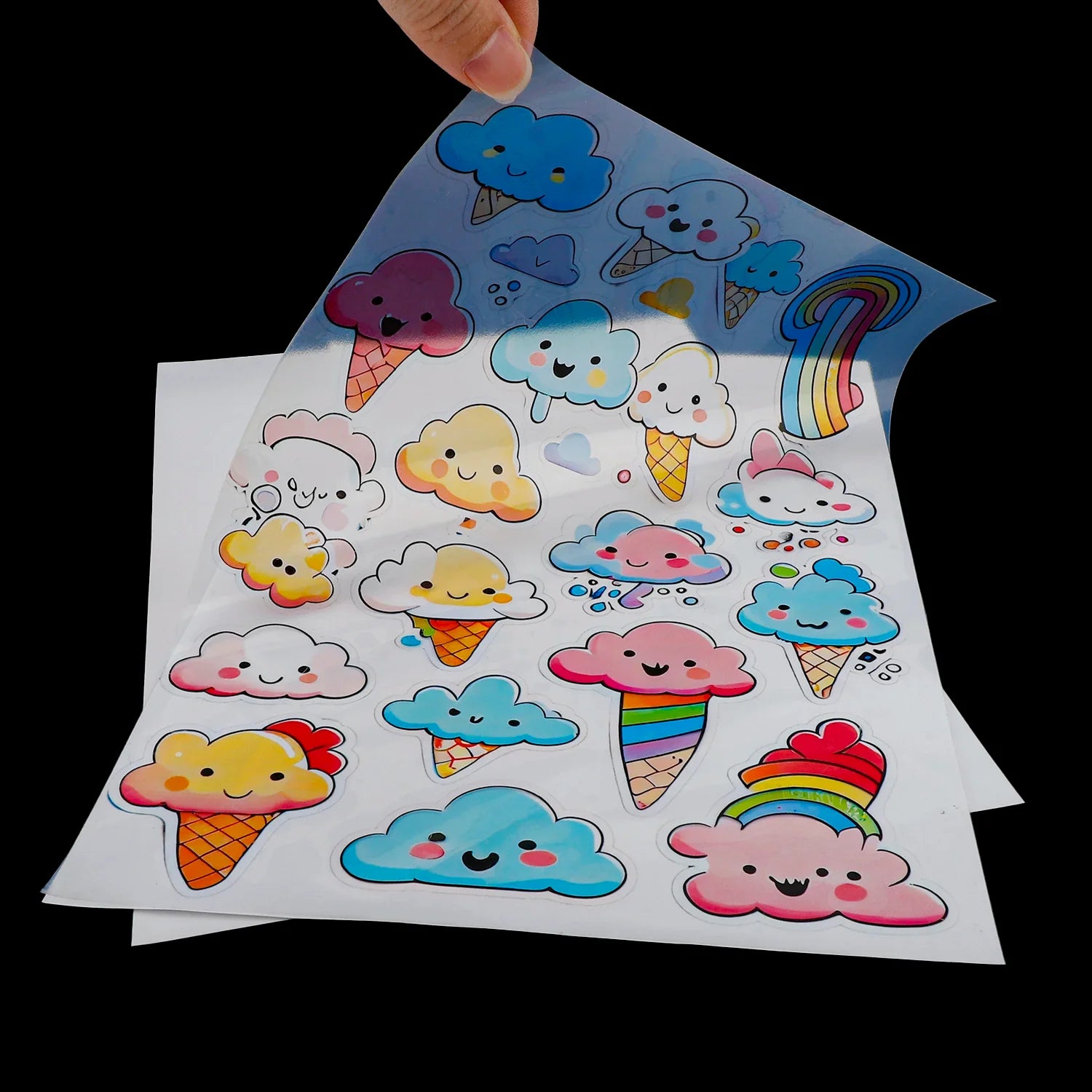 Premium Inkjet Printable Full Color Printing A4 Clear Transparent Vinyl Photo Sticker Paper Sheet for Inkjet Printer