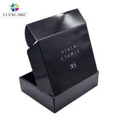 Custom Subscription Pr Corrugated Embalagem Jewelry Parcel Delivery Carton Shipping Glossy Black Mailer Boxes for Packaging