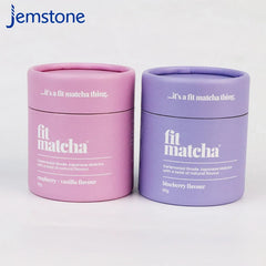 Spot-Color Printing Custom Matcha Round Box Food Grade Packaging Powder Paper Tube Tea Candy Coffee Been Paper Tube Packaging