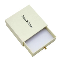 Eco-Friendly Cardboard Sustainable Necklace Ring Box Packaging White Beige Drawer Paper Gift Jewelry Package Boxes