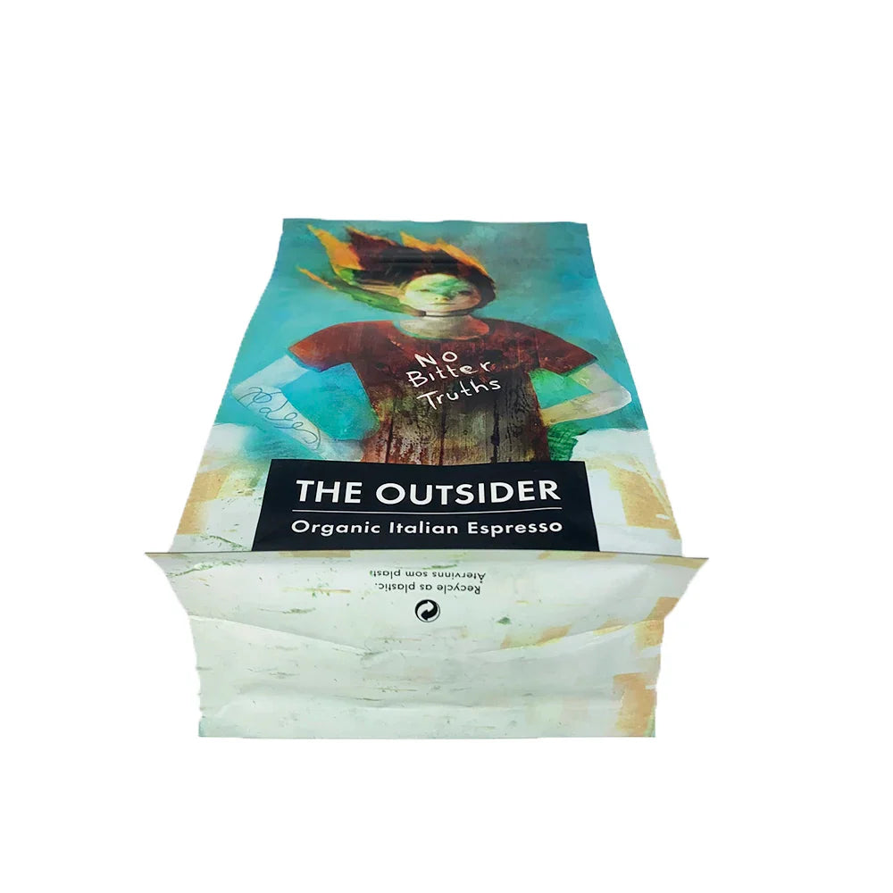 Custom Printed Empty Cafe Doypack Pouch Mylar Ziplock Stand up Coffee Packaging Bags With Valve and Zipper