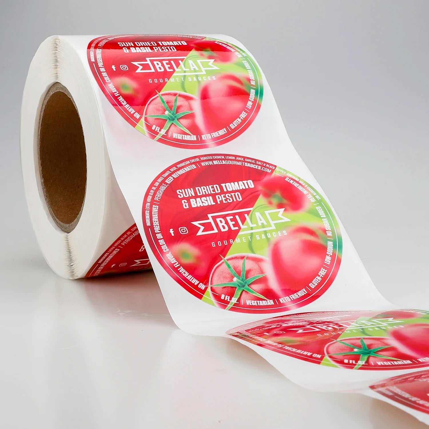 Custom Sticker Roll Waterproof Adhesive Vinyl Brand Logo Sealing Round Business Logo Sticker for Cosmetic Food Packaging Labels