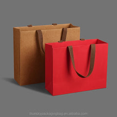 OEM/ODM Custom Paper Bag with Logo Paper Shopping Tote Bag with Long Handle Paper Bags for Brand Packaging Promotional Gifts Bag