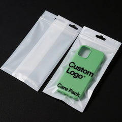 Custom Logo Phone Case Clear Plastic Bag With Hang Hole 3 Sided Seal Zipper Transparency Cell Plastic Pe Bag for Iphone 17