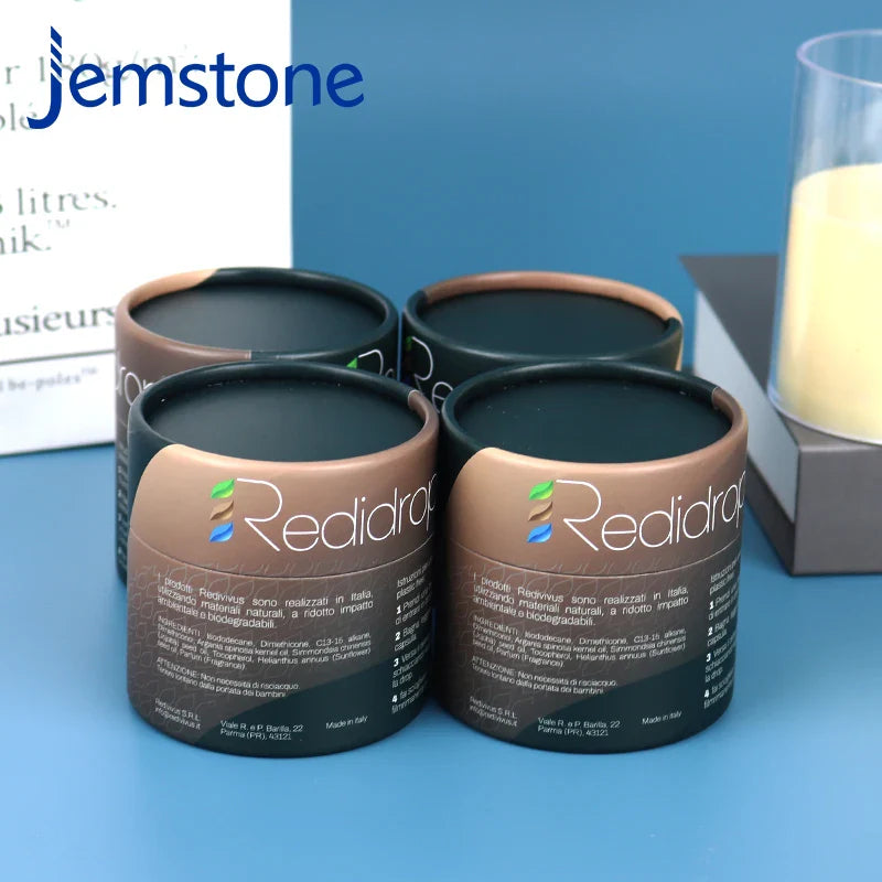 Custom Food Waterproof Bottles   Container White Round Product  Paper Tube Box Sealing Paper Tube Packaging