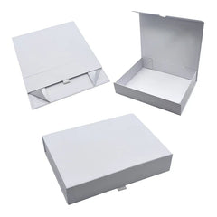 Customized White Eyelash Jewelry Rigid Foldable Cardboard Closure Magnetized Gift Boxes Packaging Wholesale With Magnetic Lip