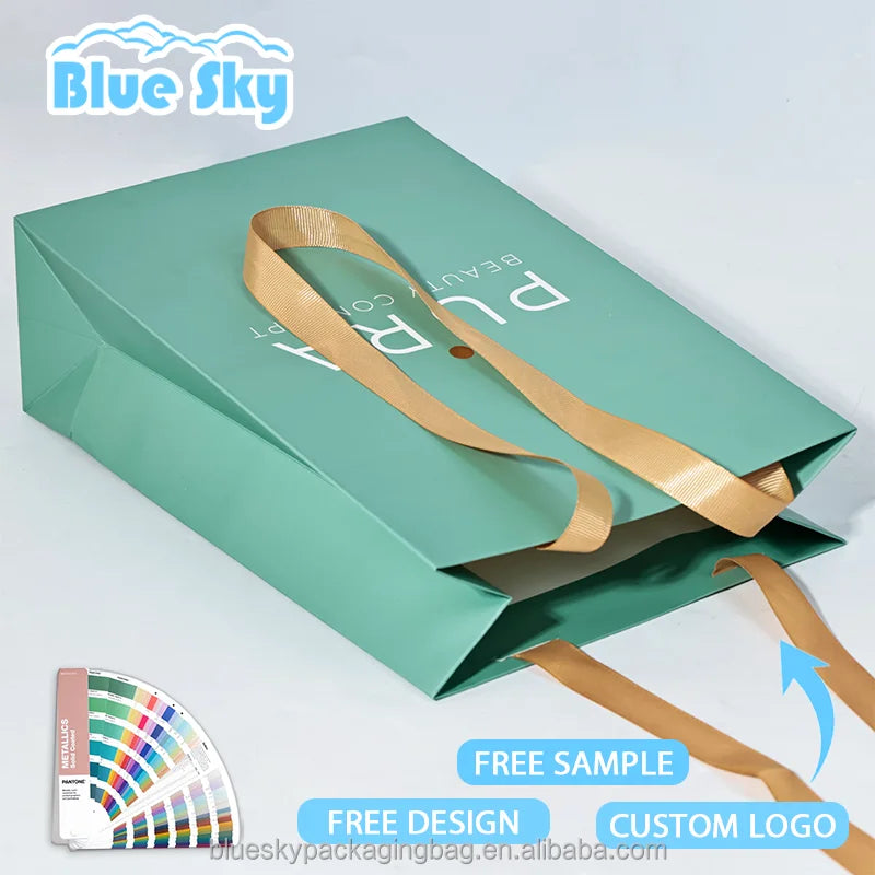 Large Capacity Kraft Paper Shopping Bags with Long Handles, Heavy Duty for Supermarket/Wholesale, 25x18x25cm