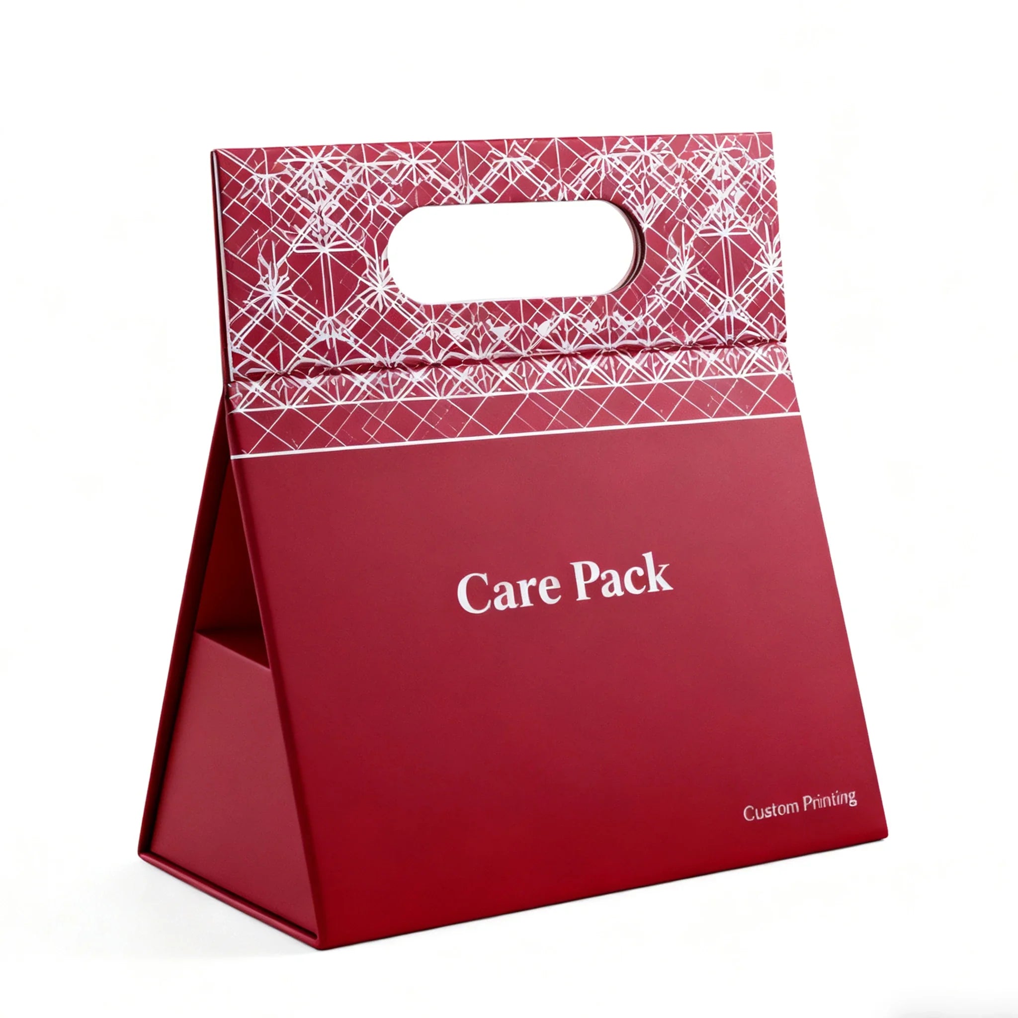 Wholesale Paperboard Collapsible Triangle Folding Hand-held Portable Magnet Closed Shipping Gift Box