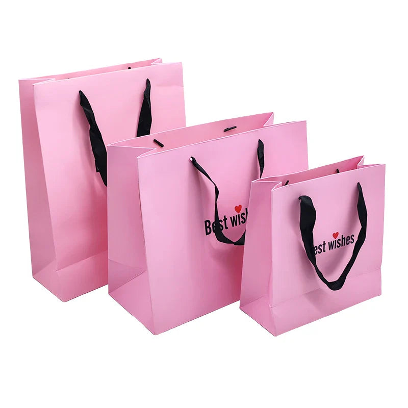 Customized Embossed Print Wholesale Promotional Shopping Tote Coated Art Clothing Kraft Paper Bags for Gifts Packaging