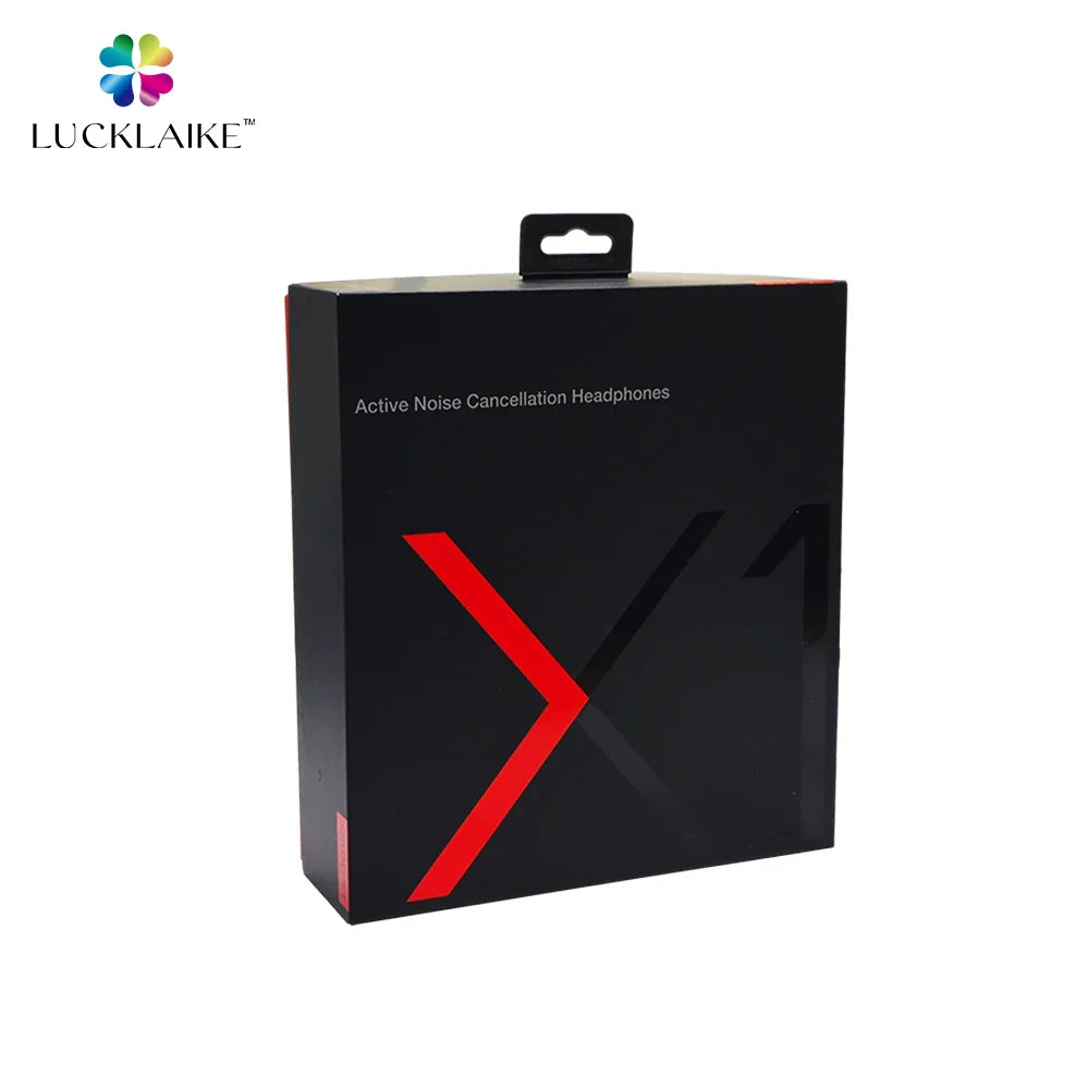 Custom Printed Rigid Cardboard Rigid Flip Paper Boxes Packing Electronic Wireless Earphone Magnetic Closure Blue Packaging Box