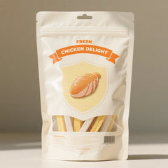 Customized Food Grade PE PET Stand up Pouch With Ziplock Snack Biscuit Sealed Heat Seal Packaging Bags