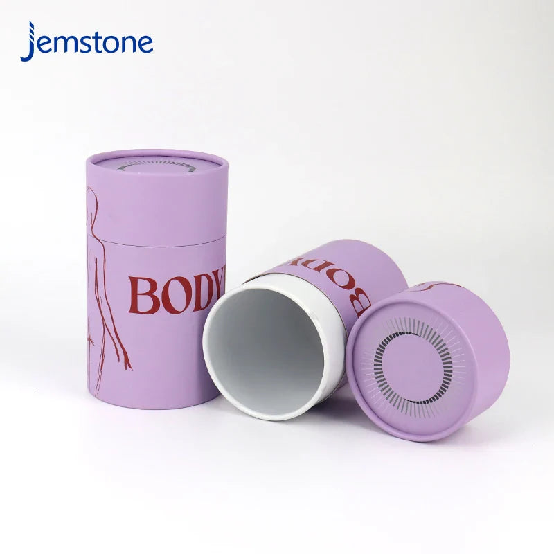 Custom Logo Kraft Skincare Cardboard Essential Oil Body Lotion Paper Tube Eco-Friendly Luxury Perfume Cylinder Box Packaging