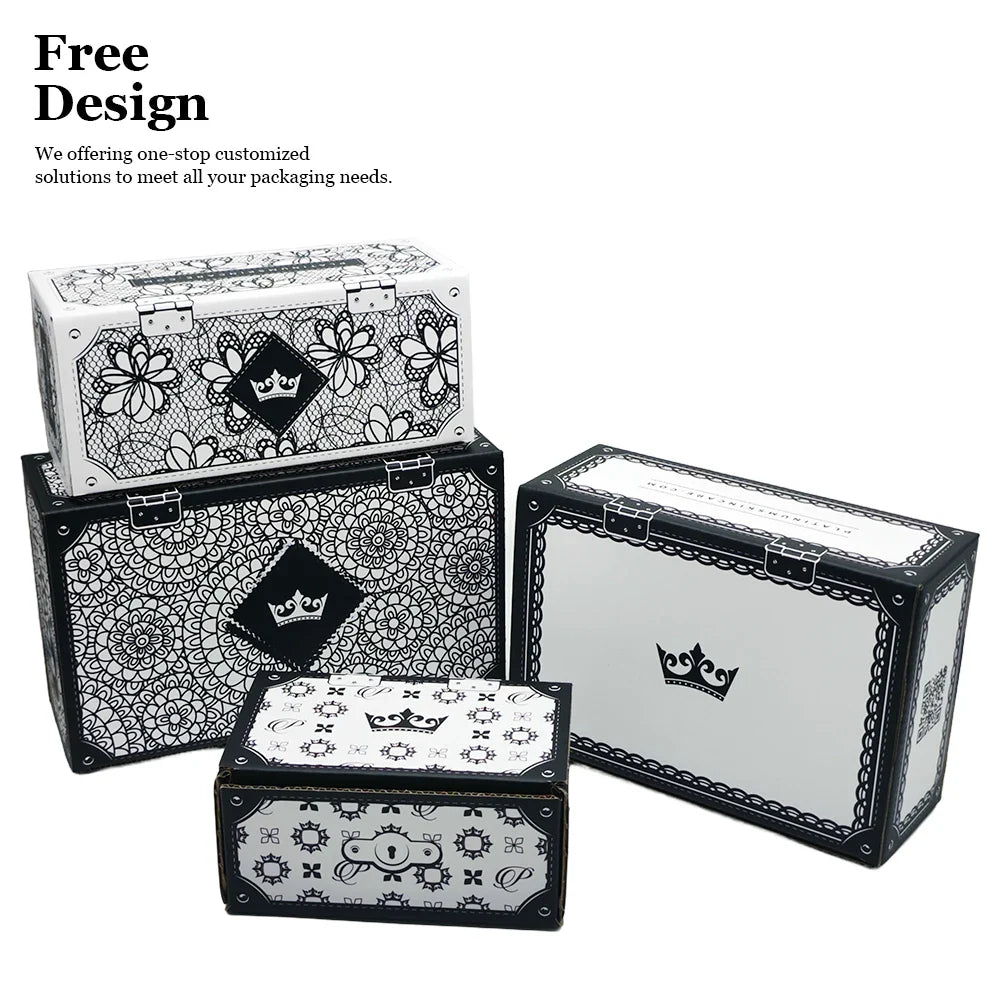 Customizable Hair Summer Shies Sunglasses Advertising Cartoon Delivery Packaging Flat Shipping Boxes with Sticker and Cards