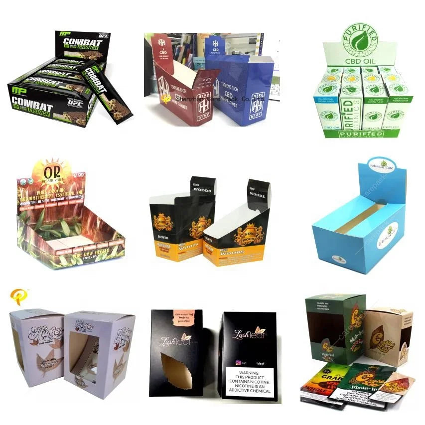 Custom Natural Fruit Flavor Blunt Wrap Joint Wrap  Packaging Bag and Display Box Cigar Packaging