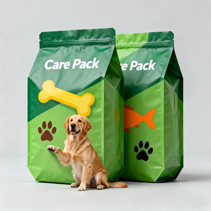 Large Flat Bottom Moisure Proof Eight Side Seal Durable Plastic Cat Litter Packaging Bag for Pet Food