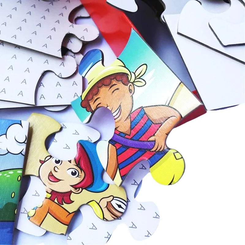 Custom Cartoon Educational Brain 2*24 Piece Exercise ECO-friendly Cardboard Children Paper Jigsaw Puzzle Manufacturers for Kids