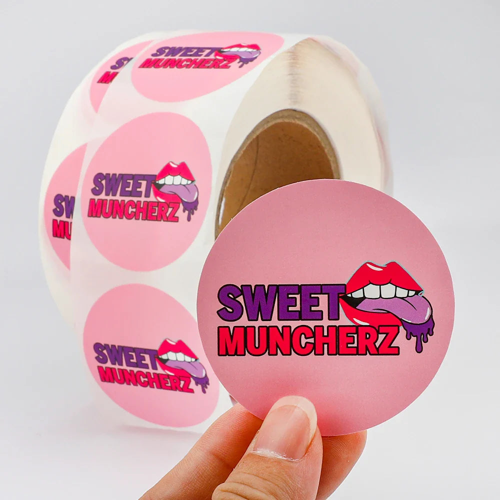 Personalised Customized Roll Waterproof Gold Foil Round Label Printing Custom Business Product Logo Stickers for Packaging Label